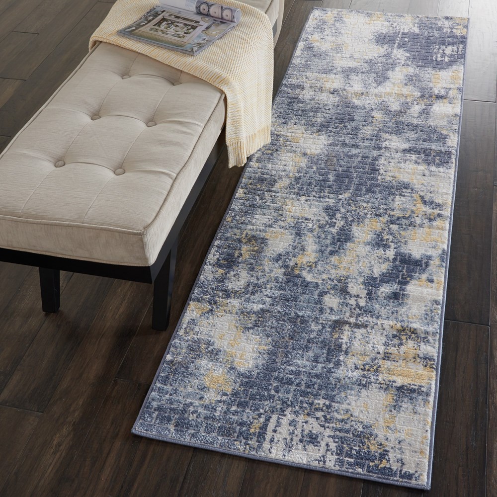 Urban Decor Runners URD05 by Nourison in Ivory and Sky